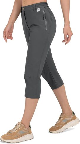Mapamyumco Women's Capri Capri Pants المشي لمسافات طويلة Capris السفر غير الرسمي سريع الجافة خفيفة الوزن في الهواء الطلق مع الجيوب الرمز البريدي in Kuwait