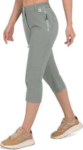 Mapamyumco Women's Cargo Capri Pants Hiking Capris Casual Travel Quick Dry Lightweight Outdoor with Zip Pockets in Saudi Arabia