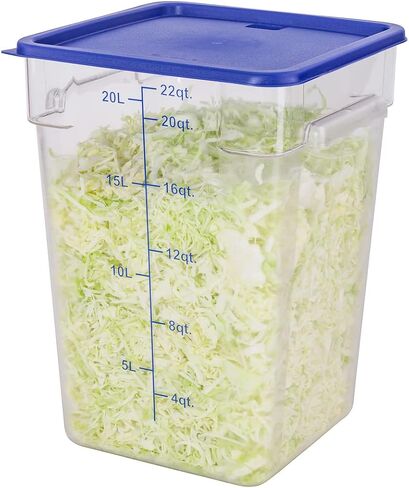 Restaurantware-LID ONLY: Met Lux Food Storage Container Lid Pack of 1 Square Marinating Container Cover - Container Sold Separately, With Date Indicator, Blue Plastic, Dishwashable, Freezable in Saudi Arabia