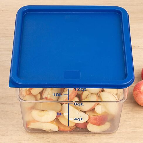 Restaurantware-LID ONLY: Met Lux Food Storage Container Lid Pack of 1 Square Marinating Container Cover - Container Sold Separately, With Date Indicator, Blue Plastic, Dishwashable, Freezable in Saudi Arabia