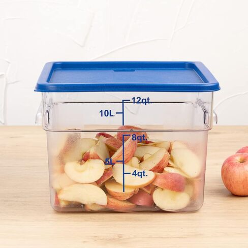 Restaurantware-LID ONLY: Met Lux Food Storage Container Lid Pack of 1 Square Marinating Container Cover - Container Sold Separately, With Date Indicator, Blue Plastic, Dishwashable, Freezable in Saudi Arabia