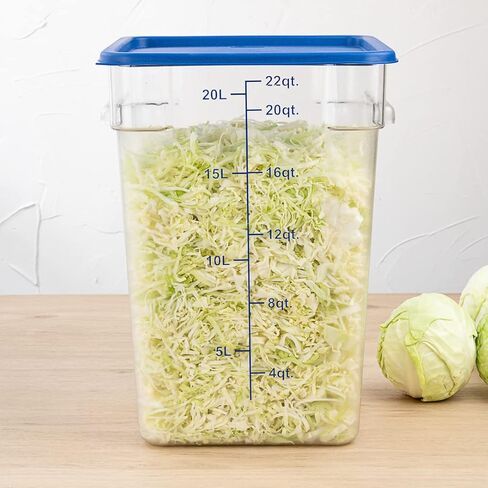 Restaurantware-LID ONLY: Met Lux Food Storage Container Lid Pack of 1 Square Marinating Container Cover - Container Sold Separately, With Date Indicator, Blue Plastic, Dishwashable, Freezable in Saudi Arabia