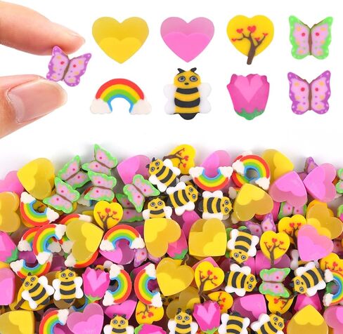 Mini Easter Erasers for Kids Bulk 150Pcs Egg Bunny Rainbow 12 Styles Novelty Rabbit Pencil Erasers for Easter Egg Fillers Party Favor Classroom Rewards in Kuwait