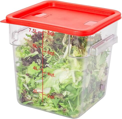 Restaurantware-LID ONLY: Met Lux Food Storage Container Lid Pack of 1 Square Marinating Container Cover - Container Sold Separately, With Date Indicator, Blue Plastic, Dishwashable, Freezable in Saudi Arabia