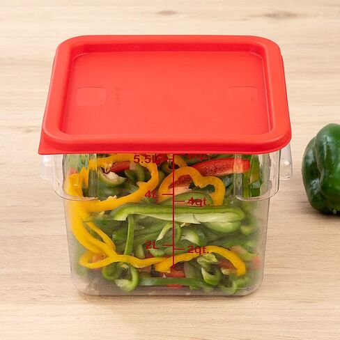 Restaurantware-LID ONLY: Met Lux Food Storage Container Lid Pack of 1 Square Marinating Container Cover - Container Sold Separately, With Date Indicator, Blue Plastic, Dishwashable, Freezable in Saudi Arabia