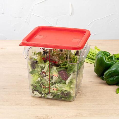 Restaurantware-LID ONLY: Met Lux Food Storage Container Lid Pack of 1 Square Marinating Container Cover - Container Sold Separately, With Date Indicator, Blue Plastic, Dishwashable, Freezable in Saudi Arabia