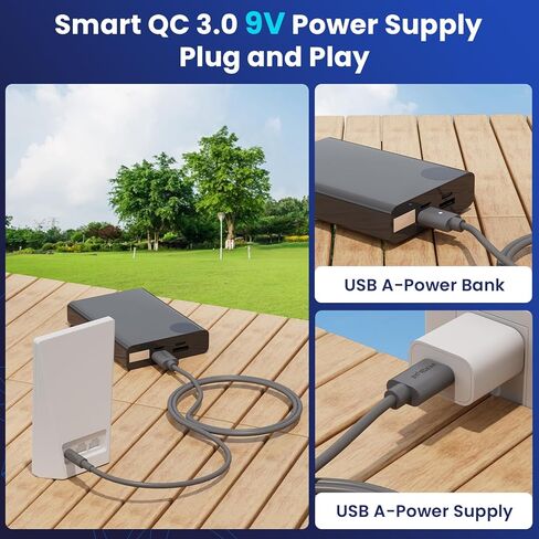 Starlink Router Mini Cable - 2 Pack (1FT + 6.5FT) USB-C to DC Power Cable Compatible with Starlink Mini Router, Plug and Play PD 9V Compatible Replacement for Starlink Internet Kit​ in Kuwait