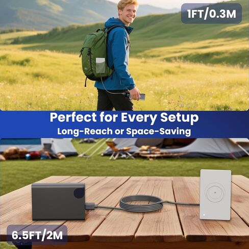 Starlink Router Mini Cable - 2 Pack (1FT + 6.5FT) USB-C to DC Power Cable Compatible with Starlink Mini Router, Plug and Play PD 9V Compatible Replacement for Starlink Internet Kit​ in Kuwait