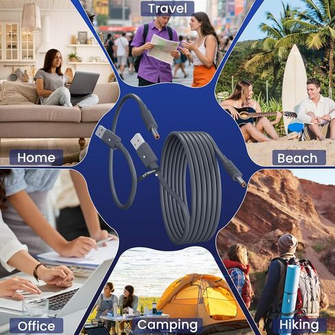 Starlink Router Mini Cable - 2 Pack (1FT + 6.5FT) USB-C to DC Power Cable Compatible with Starlink Mini Router, Plug and Play PD 9V Compatible Replacement for Starlink Internet Kit​ in Kuwait