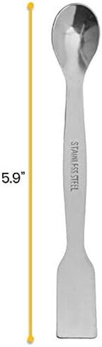 مجارف Eisco 6pk مع ملعقة ، 5.9 " - الفولاذ المقاوم للصدأ ، مصقول - نهاية مسطحة واحدة ، نهاية ملعقة واحدة in Saudi Arabia