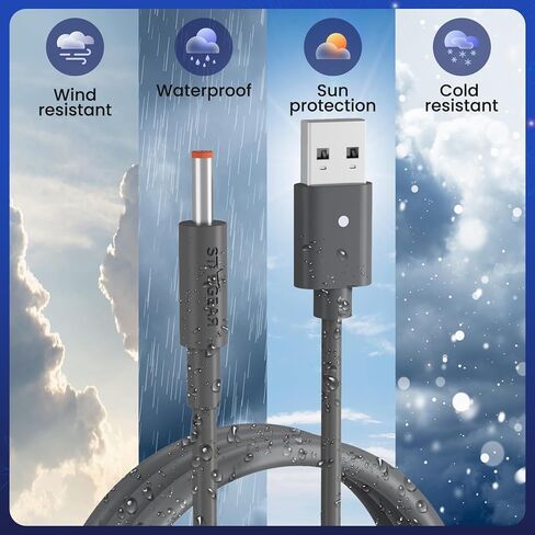 Starlink Router Mini Cable - 2 Pack (1FT + 6.5FT) USB-C to DC Power Cable Compatible with Starlink Mini Router, Plug and Play PD 9V Compatible Replacement for Starlink Internet Kit​ in Kuwait