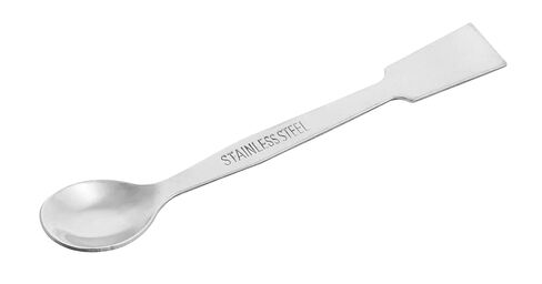 EISCO 12PK Scoops with Spatula, 5.9" - Stainless Steel, Polished One Flat End, Spoon End- Eisco Labs in Saudi Arabia