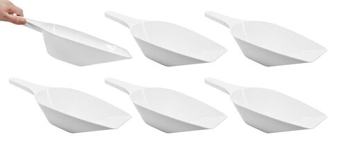 EISCO 6PK Scoops, 1000ml (33.8oz) - Polypropylene Plastic - Flat Bottom - Excellent for Measuring & Weighing - Autoclavable in Saudi Arabia