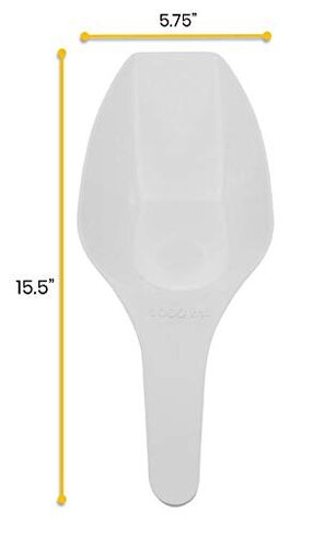 EISCO 6PK Scoops, 1000ml (33.8oz) - Polypropylene Plastic - Flat Bottom - Excellent for Measuring & Weighing - Autoclavable in Saudi Arabia