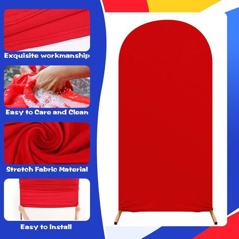 مجموعة غطاء خلفية Fast Party Arch Arch مجموعة من 3 أسواق للسباق يغطي SPANDEX BACKDROP Stand 4ft ، 5 أقدام ، 6 أقدام لحضور حفل زفاف عيد ميلاد الحفل الفتاة ديكور (أسود) in Saudi Arabia