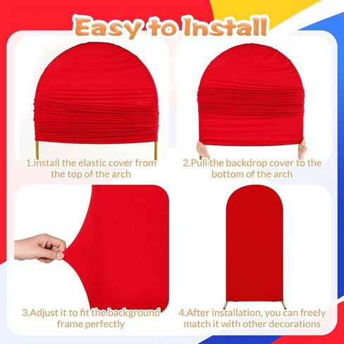 مجموعة غطاء خلفية Fast Party Arch Arch مجموعة من 3 أسواق للسباق يغطي SPANDEX BACKDROP Stand 4ft ، 5 أقدام ، 6 أقدام لحضور حفل زفاف عيد ميلاد الحفل الفتاة ديكور (أسود) in Saudi Arabia