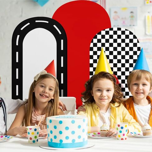 مجموعة غطاء خلفية Fast Party Arch Arch مجموعة من 3 أسواق للسباق يغطي SPANDEX BACKDROP Stand 4ft ، 5 أقدام ، 6 أقدام لحضور حفل زفاف عيد ميلاد الحفل الفتاة ديكور (أسود) in Saudi Arabia