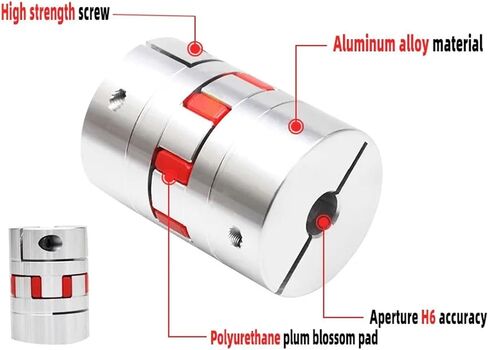 Aluminum Stepper Motor Connector Coupler D95L126 Flexible Shaft CNC 18/20/22/24/25/28/30/32/35/38/40/45/48/50/55mm(20x25mm) in Saudi Arabia