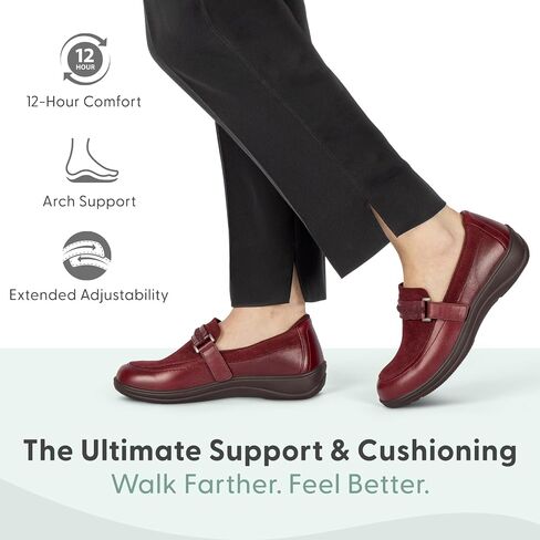 Orthofeet Women's Orthopedic Leather Chelsea Loafer in Saudi Arabia
