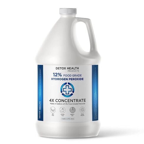 12% Hydrogen Peroxide - 1 Gallon - Food Grade - H2O2 & Water - Made in USA - Detox Health Products in Saudi Arabia