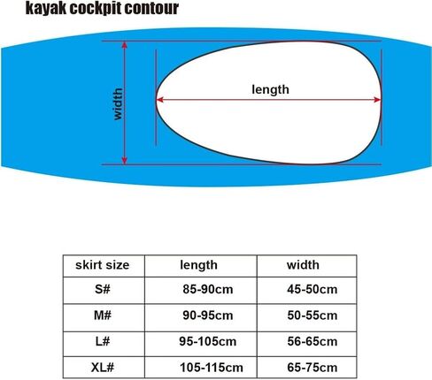 for KAYAK Spray Skirt Deck Cover For Water Protection,Adjustable Nylon for KAYAK Spray Skirt Waterproof Cover Water Sports Accessory(XL Blue) in Saudi Arabia