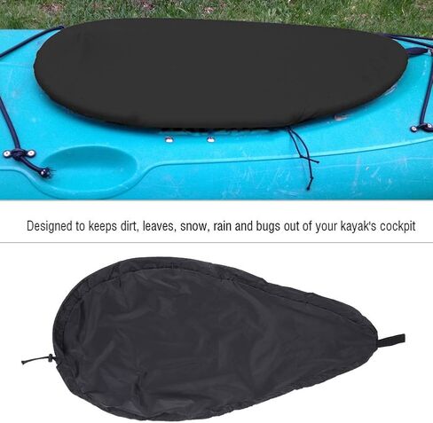 Cockpit Cover, Fit Blocking Kayak Canoe Cockpit Cover Protector Black(XL) in Saudi Arabia