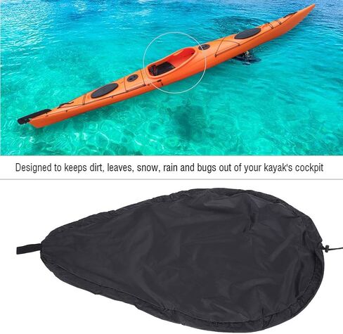 Cockpit Cover, Fit Blocking Kayak Canoe Cockpit Cover Protector Black(XL) in Saudi Arabia