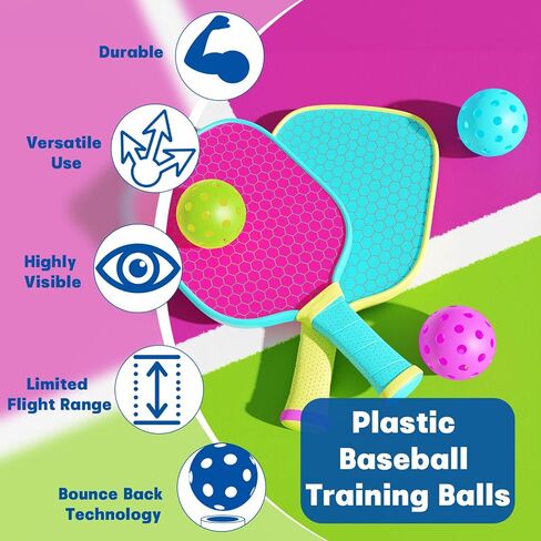 12/30/60 Pcs Practice Baseballs For Hitting, 2.8 Inch Plastic Soft Baseballs for Practice Lightweight Soft Ball With Mesh Bag, Hollow Training Softball for Indoor Outdoor Sport Pitching Batting in Saudi Arabia
