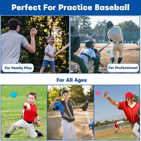 12/30/60 Pcs Practice Baseballs For Hitting, 2.8 Inch Plastic Soft Baseballs for Practice Lightweight Soft Ball With Mesh Bag, Hollow Training Softball for Indoor Outdoor Sport Pitching Batting in Saudi Arabia