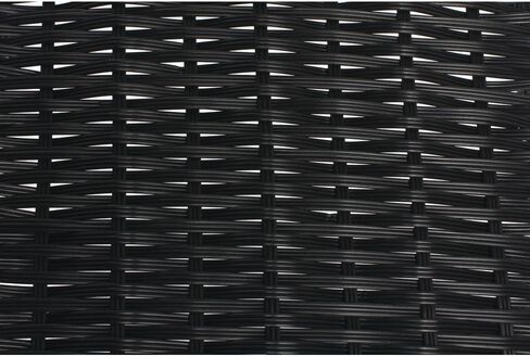 HUBERT Wicker Storage Basket Black Plastic Tapered - 11 1/2"L x 12"D x 1 1/2" to 4"H in Saudi Arabia