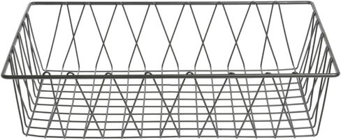 HUBERT Wire Basket Nickel Powder-Coated Steel - 18" L x 12" W x 4" H in Saudi Arabia