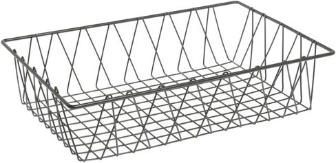 HUBERT Wire Basket Nickel Powder-Coated Steel - 18" L x 12" W x 4" H in Saudi Arabia