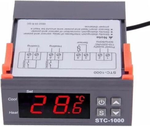 Digital Temperature Controller, 220V LCD Thermostat Regulator Microcomputer Thermostat with Display Screen for Incubators and Coolers in Saudi Arabia