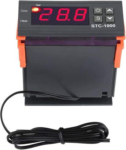 Digital Temperature Controller, 220V LCD Thermostat Regulator Microcomputer Thermostat with Display Screen for Incubators and Coolers in Saudi Arabia