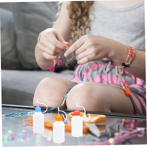 Angoily 18pcs Precision Needle Tip Squeeze Plastic Bottles for Glue Paint Liquid Dispensing Diy Applicator with White Black Orange Green Blue in Saudi Arabia