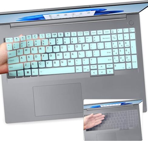 2 PCS Keyboard Cover for 2025-2023 Lenovo ThinkBook 16 G6 G7 G7+ G8 & ThinkBook 16p G4 G5 G6 16" Laptop Keyboard Skin(Not fit ThinkBook 16 G4 G4+)-Black+Clear in Saudi Arabia