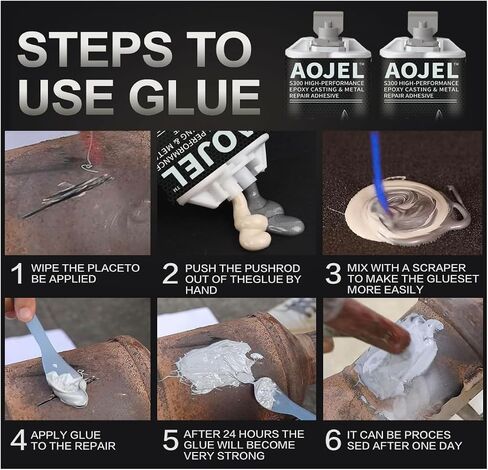 S300 Epoxy Glue – Industrial 2-Part Adhesive for Metal, Plastic, Ceramic, Wood & More | Waterproof, High-Temp, No-Drip Bonding Gel | 1.69 oz for DIY, Pipe, Home, Auto Repair in Saudi Arabia