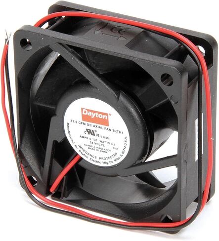 Dayton 2RTH1 Axial Fan, 2 3/8 In Sq, 31.5 CFM, 24 V DC in Saudi Arabia