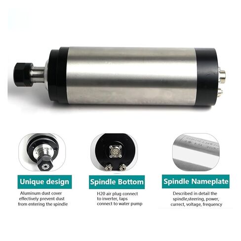 2.2kw 80mm er20 محرك 24000 دورة في الدقيقة AC مغزل 4 آلة محمل الماء المبرد. (110 فولت) in Kuwait