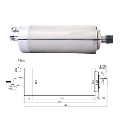 المغزل 1.5KW ER16 قطر 80 مم حركي عالي السرعة المبرد بالمياه GDZ-17B (GDZ-19 220V) in Kuwait