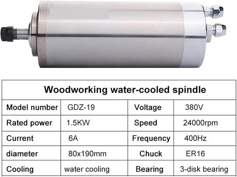 المغزل 1.5KW ER16 قطر 80 مم حركي عالي السرعة المبرد بالمياه GDZ-17B (GDZ-19 220V) in Kuwait