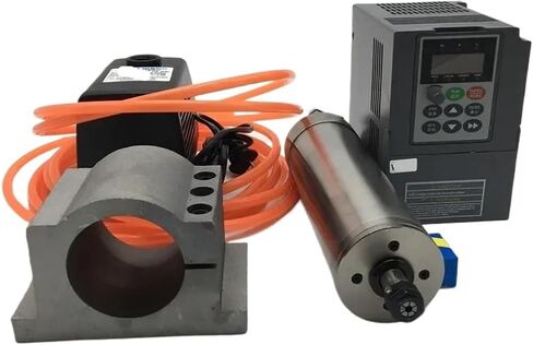 1.5KW 220v 24000rpm ER11 80mm Water-Cooled Spindle Motor + 1.5kw Inverter VFD + 75W Water Pump kit in Saudi Arabia