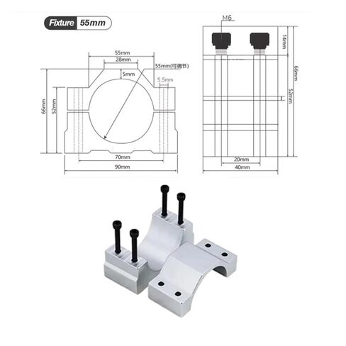 48V 500W ER16 المغزل بدون فرش 57 مم مع مشبك المسمار (ER16 FINGURE) in Kuwait