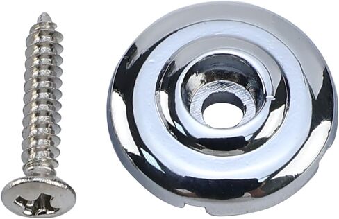 Chrome Round Bass Guitar String Retainer Zinc Alloy Slotted String Guides Trees with Mounting Procks متوافقة مع قطع الغيتات الباسترات الباس in Kuwait