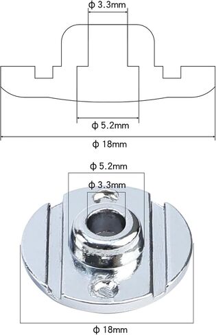 Chrome Round Bass Guitar String Retainer Zinc Alloy Slotted String Guides Trees with Mounting Procks متوافقة مع قطع الغيتات الباسترات الباس in Kuwait
