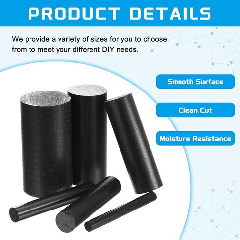 Meccanixity ABS ROD ROD ROD ROLED ROLD SOLD 15 MM × 200 مم أبيض للمواد نموذج DIY ، صنع النماذج المعمارية ، طاولة الرمال DIY ، حزمة 2 in Saudi Arabia