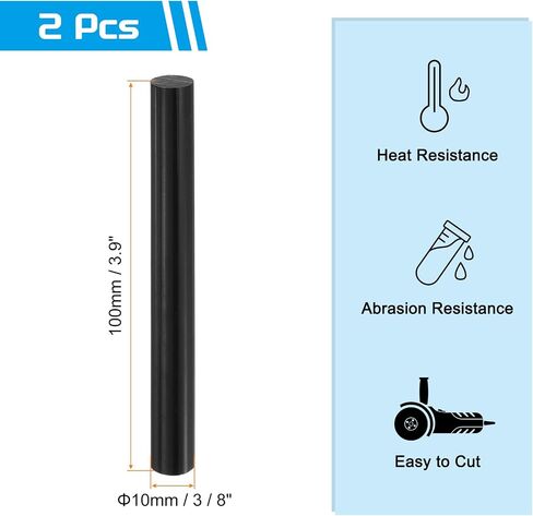 Meccanixity ABS ROD ROD ROD ROLED ROLD SOLD 15 MM × 200 مم أبيض للمواد نموذج DIY ، صنع النماذج المعمارية ، طاولة الرمال DIY ، حزمة 2 in Saudi Arabia