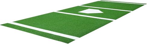 VEVOR 10'X3.8 'Baseball Softball Hittting Stap ، حصيرة داخلية/خارجية مضادة للانزلاق مكافحة الذروة ، وأساعد تدريب على دعم الرغوة مع الحبل ، وحصير الممارسة المحمولة ، والأخضر in Saudi Arabia