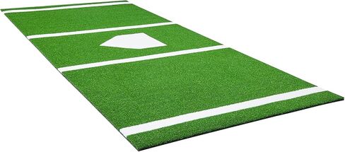 VEVOR 10'X3.8 'Baseball Softball Hittting Stap ، حصيرة داخلية/خارجية مضادة للانزلاق مكافحة الذروة ، وأساعد تدريب على دعم الرغوة مع الحبل ، وحصير الممارسة المحمولة ، والأخضر in Saudi Arabia