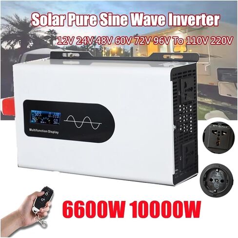 Inverter Peak 6600W 10000W Converter 12V 24V 48V 60V 72V 96V 220V 110V Inverter(6600W Remote,60V_110V 60HZ) in Kuwait